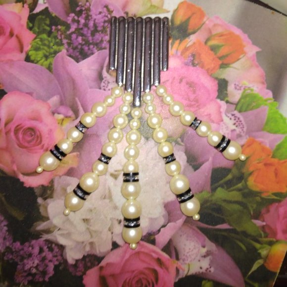 ❤️Rare RICHELIEU 5 Strand Pearl  XL Brooch Pin 5" - Picture 1 of 6